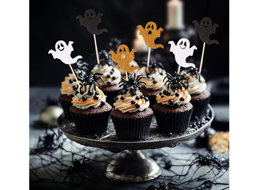 Halloween fantomă cupcake picks - 6 buc.