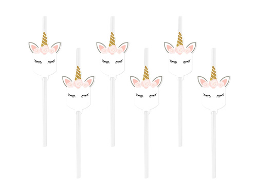Paie frumoase Unicorn Birthday - 6 buc.
