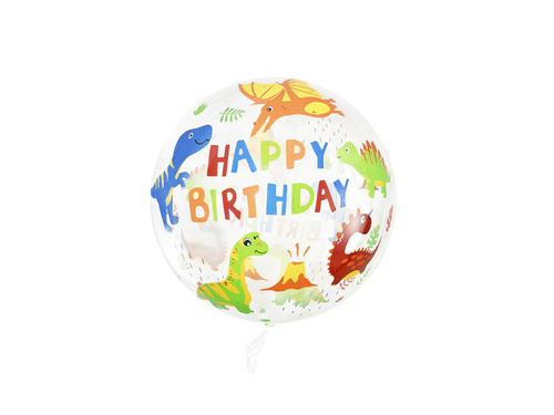 Balon de folie Happy Birthday Dinosaurs - 45 cm - 1 buc.
