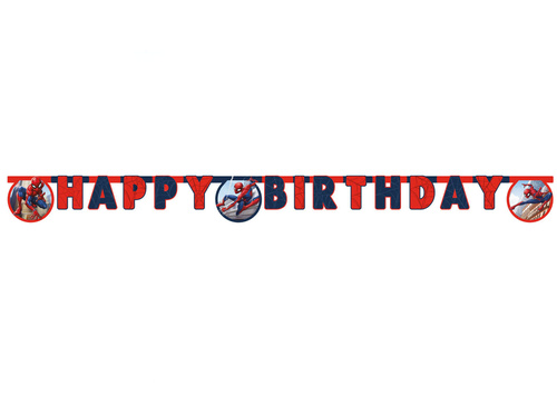 Banner "Happy Birthday Spiderman" - 1 buc.