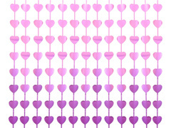 Cortina de inimi mată violet - 100 x 200 cm