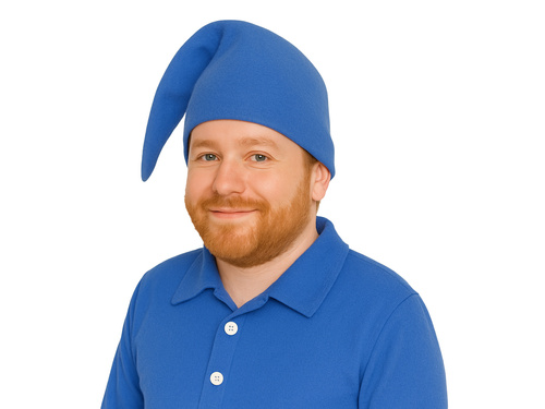 Pălărie de elf ștrumf albastru - 1 buc.