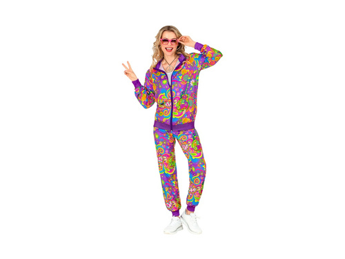 Costum de petrecere - copii cu flori neon pentru Hippie (trening)