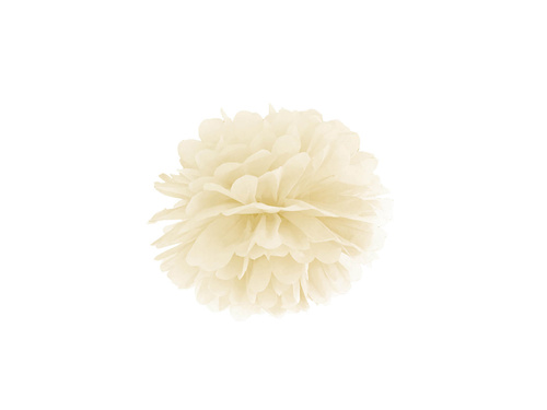 Decorațiuni florale suspendate pom pom - crem - 35 cm - 1 buc.