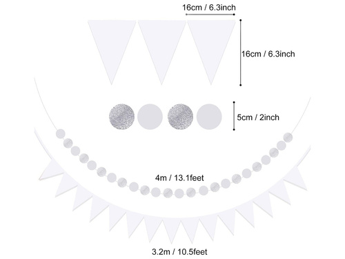 Set decor alb - 18 buc.