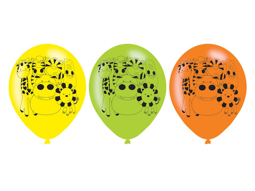 Baloane aniversare Jungle Party - 23 cm - 6 buc.