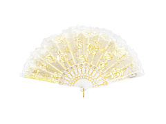 Evantai cu trandafiri aurii - 1 buc.