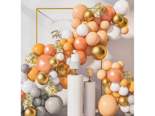 Set de baloane pentru ghirlanda maro și gri - 80 buc.