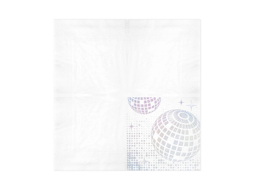 Șervețele Disco Silver - 33 cm - 10 buc.