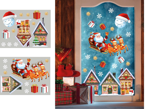 Decorare electrostatică Moș Crăciun pentru Crăciun