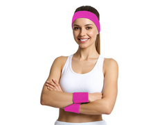 Disco 80s neon roz brățări - 3 buc.