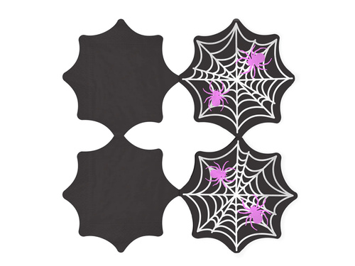 Șervețele de Halloween cu pânză de păianjen - 33 cm - 10 buc.