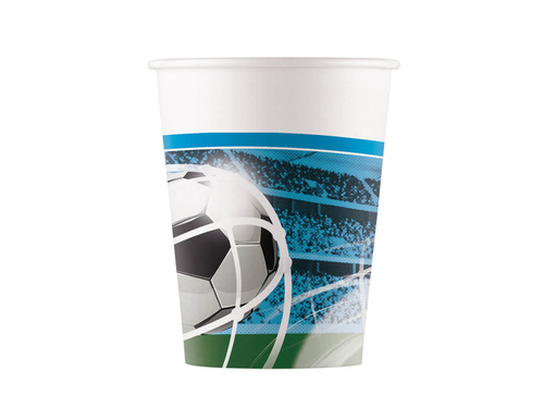 Cupe aniversare fotbal - 200 ml - 8 buc.