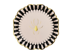 Farfurii Golden Spider Halloween - 23 cm - 6 buc.