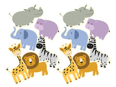 Decor Safari cu două fețe - 12 buc.