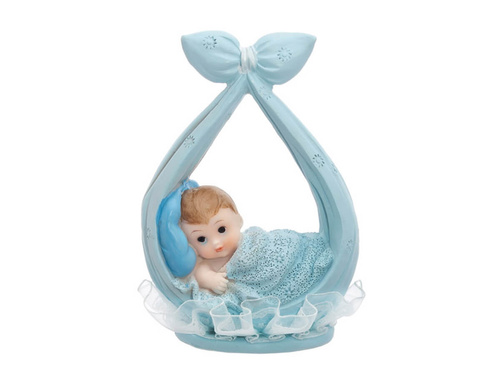 Figurina unui copil într-o batistă albastră - 11 cm