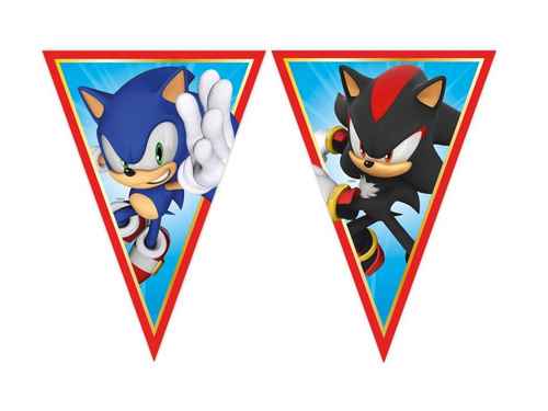 Banner cu steag Sonic - 1 buc.