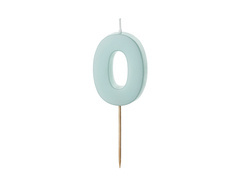 Lumânare numărul zero albastru - 0 - 1 buc.