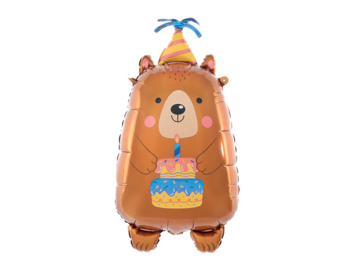 Balon cu folie Birthday Teddy Bear - 44x78 cm - 1 buc.