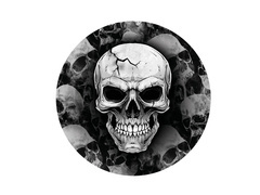 Farfurii cu craniu de Halloween - 23 cm - 6 buc.
