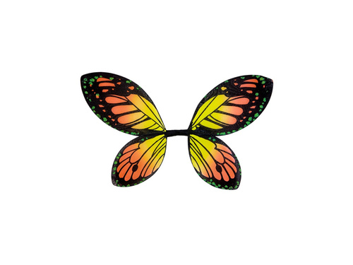 Aripi de fluture negre, portocalii și galbene pentru copii 66×38 cm