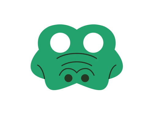 Mască din pâslă de crocodil - 1 buc.