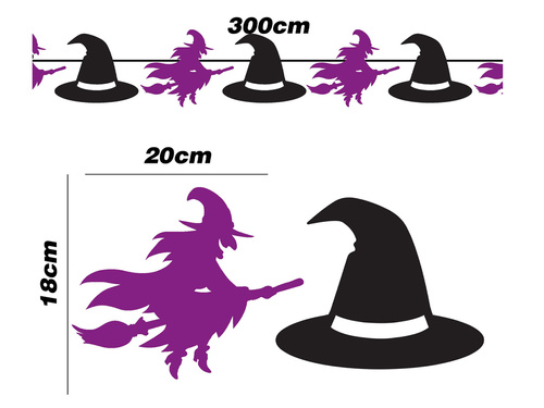 Ghirlandă de vrăjitoare - 300 cm - 1 buc.