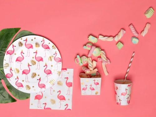 Cupe Hawaiian Flamingos - 210 ml - 10 buc.
