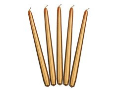 Lumânare con metalic auriu - 29 cm - 10 buc.