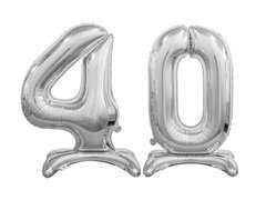 Set de baloane din folie 40 argint - 74 cm