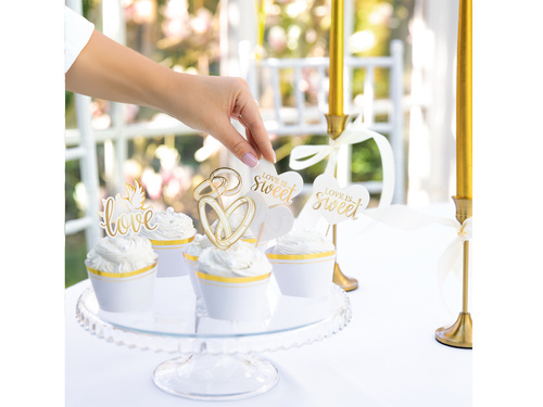 Plicuri pentru brioșe de nuntă - 10 cm - 12 buc.