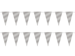 Banner ghirlanda steaguri de argint - 500 cm