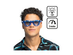 Ochelari de petrecere LED Blink albastru