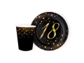 Set de hârtie strălucitoare pentru petrecerea celei de-a 18-a aniversări - 24 buc.