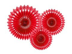 Rozete de agățat roșii - 3 buc.