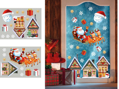 Decorare electrostatică Moș Crăciun pentru Crăciun