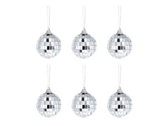 Glob disco argintiu - 5 cm - 6 buc.