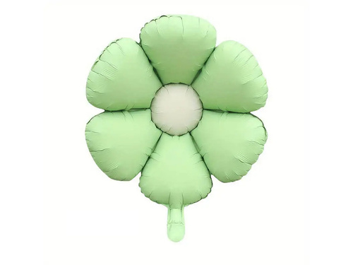 Balon folie cu flori verzi - 50 cm - 1 buc.