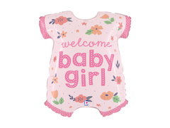 Balon cu folie Welcome Baby Girl - 50 x 58 cm - 1 buc.