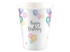 Cupe aniversare Baloane - 250 ml - 8 buc.