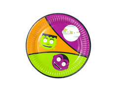 Farfurii Halloween Monștri - 18 cm - 6 buc.