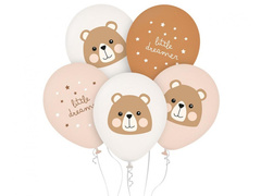 Baloane pastel ursuleț de pluș Little Dreamer - 30 cm - 5 buc.