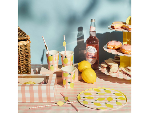 Farfurii de hârtie în Lemon - 23 cm - 8 buc.