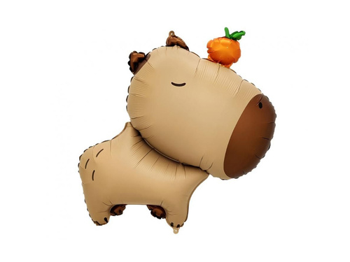 Balon cu folie portocalie Capybara - 47x64cm - 1 buc.