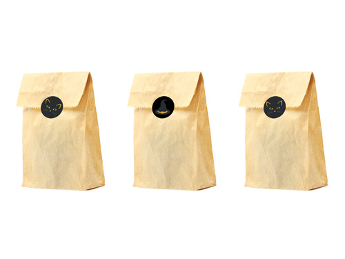 Vrăjitoare și pisică Halloween set saci de bomboane - 6pcs.