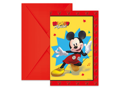 Invitații aniversare Mickey Mouse - 6 buc.