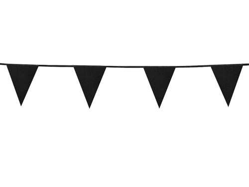 Glitter negru banner steag - 6 m - 1 buc.