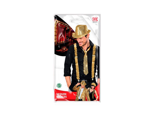 Bretele din paiete aurii