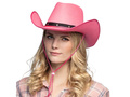 Pălărie de cowboy roz - 1 buc.