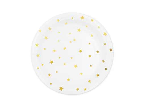 Set de hârtie albă cu stele aurii - 22 buc.